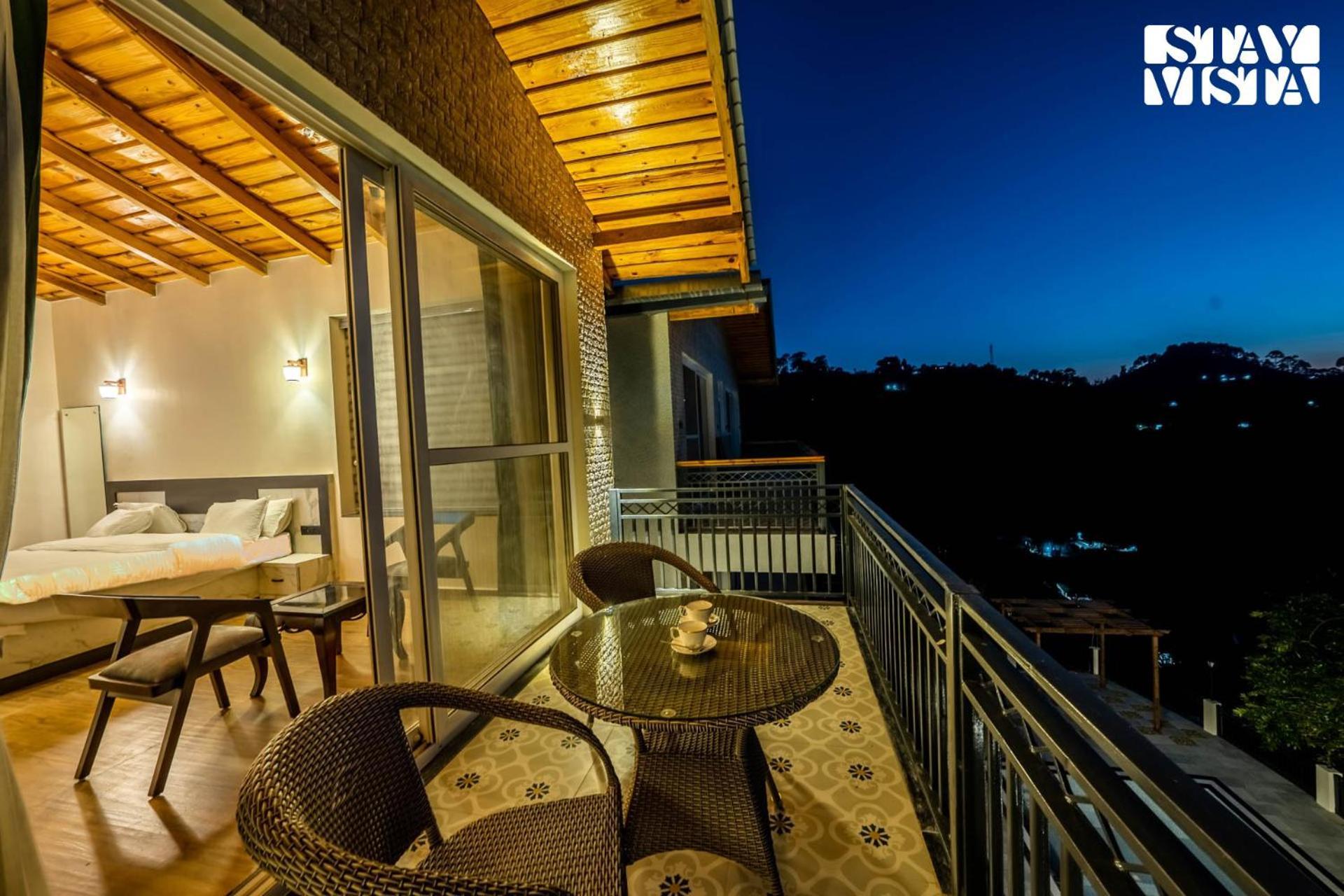 נייניטל Stayvista At Sunset Springs With Pool & Views מראה חיצוני תמונה