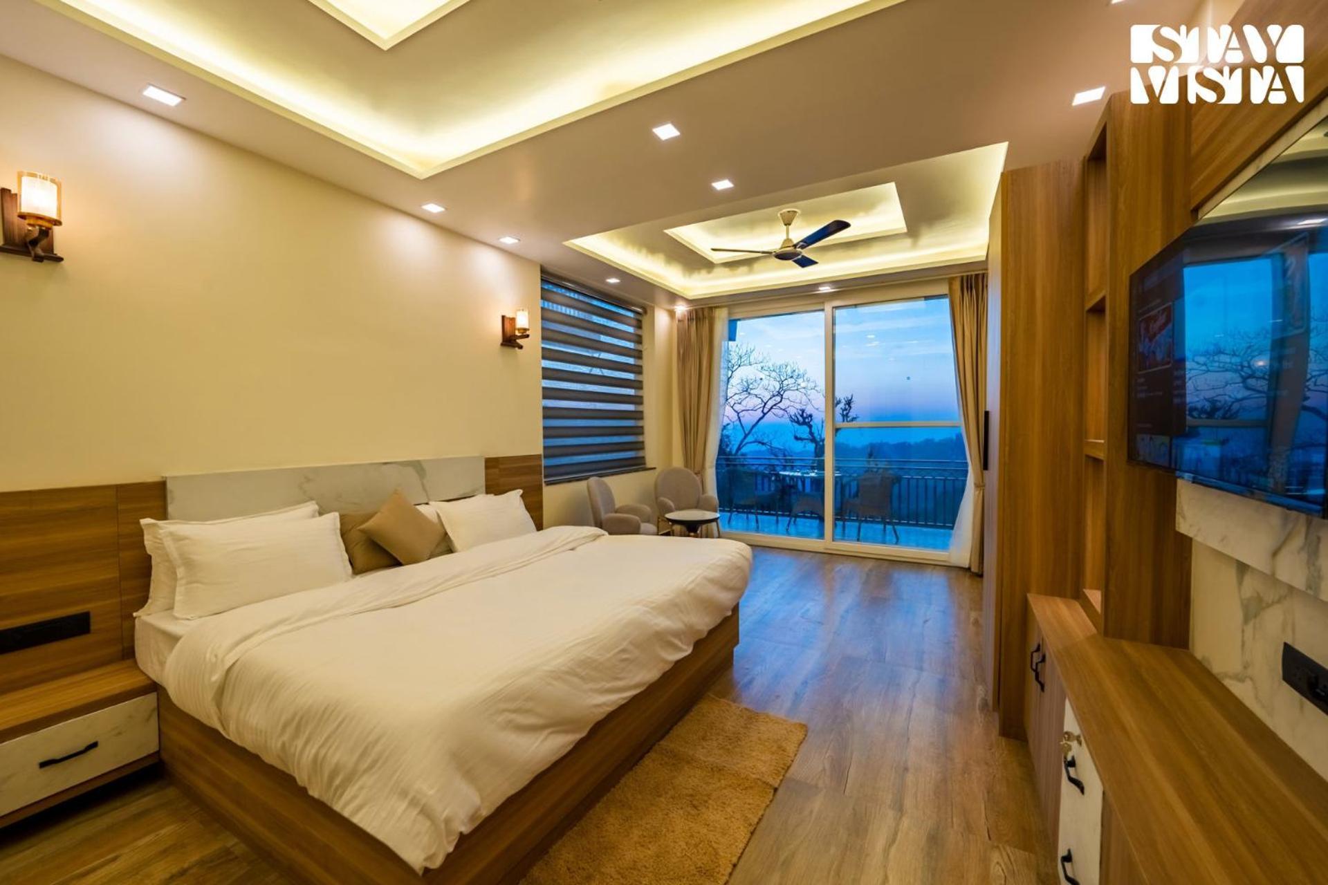נייניטל Stayvista At Sunset Springs With Pool & Views מראה חיצוני תמונה